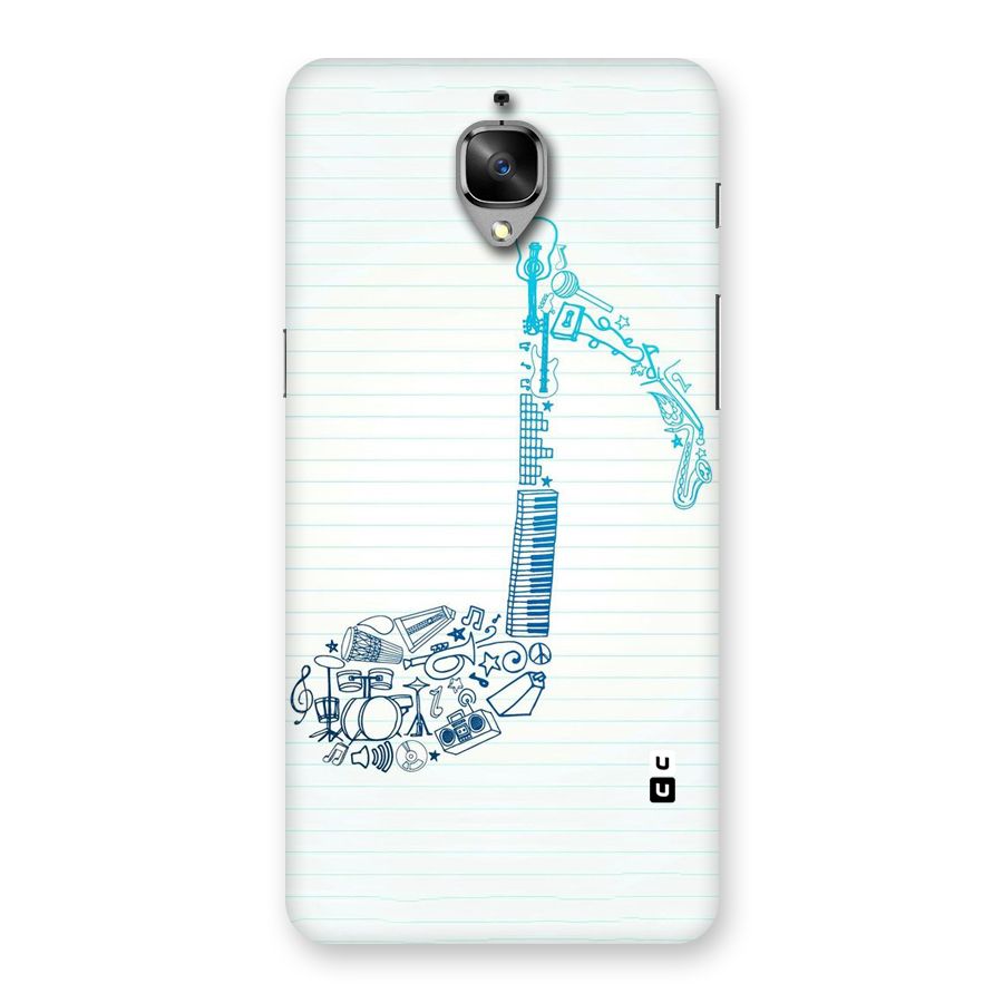 Music Note Design Back Case for OnePlus 3