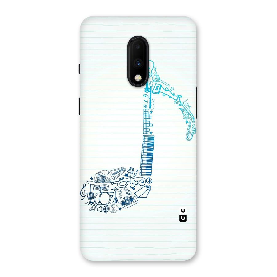 Music Note Design Back Case for OnePlus 7