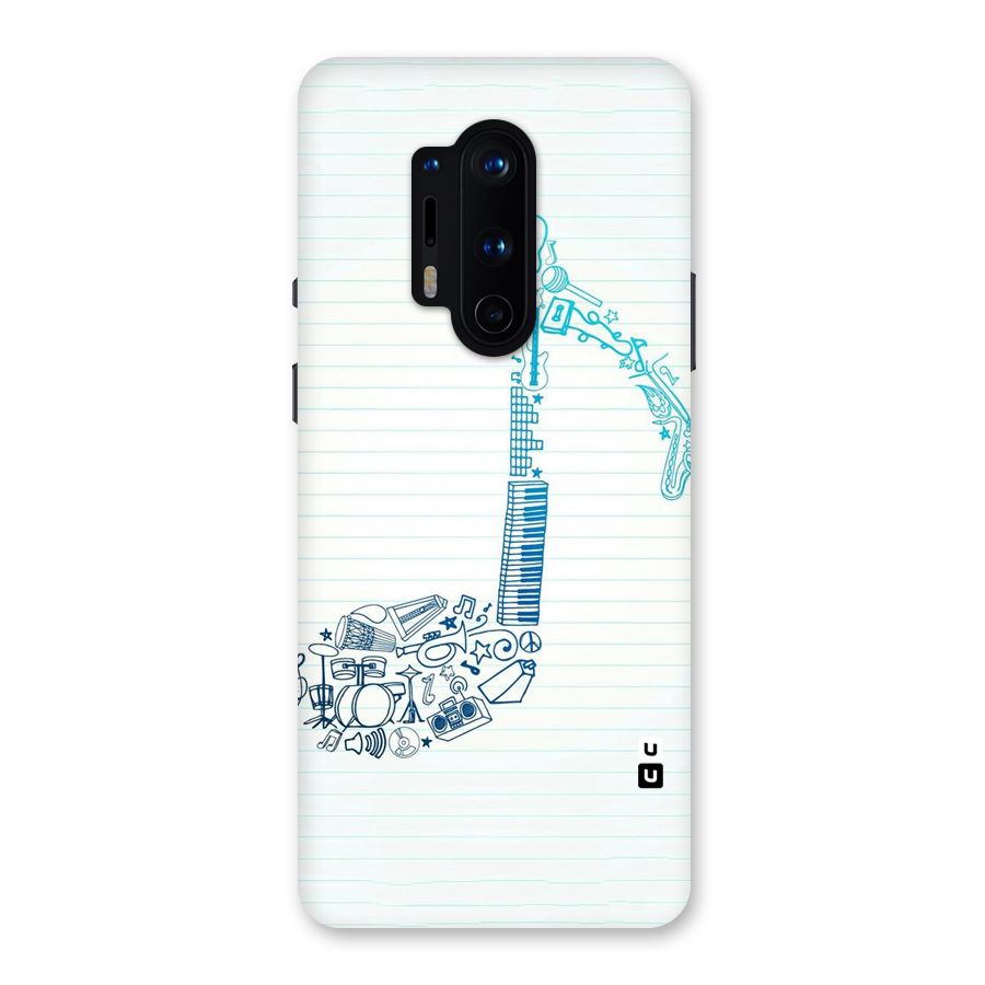 Music Note Design Back Case for OnePlus 8 Pro