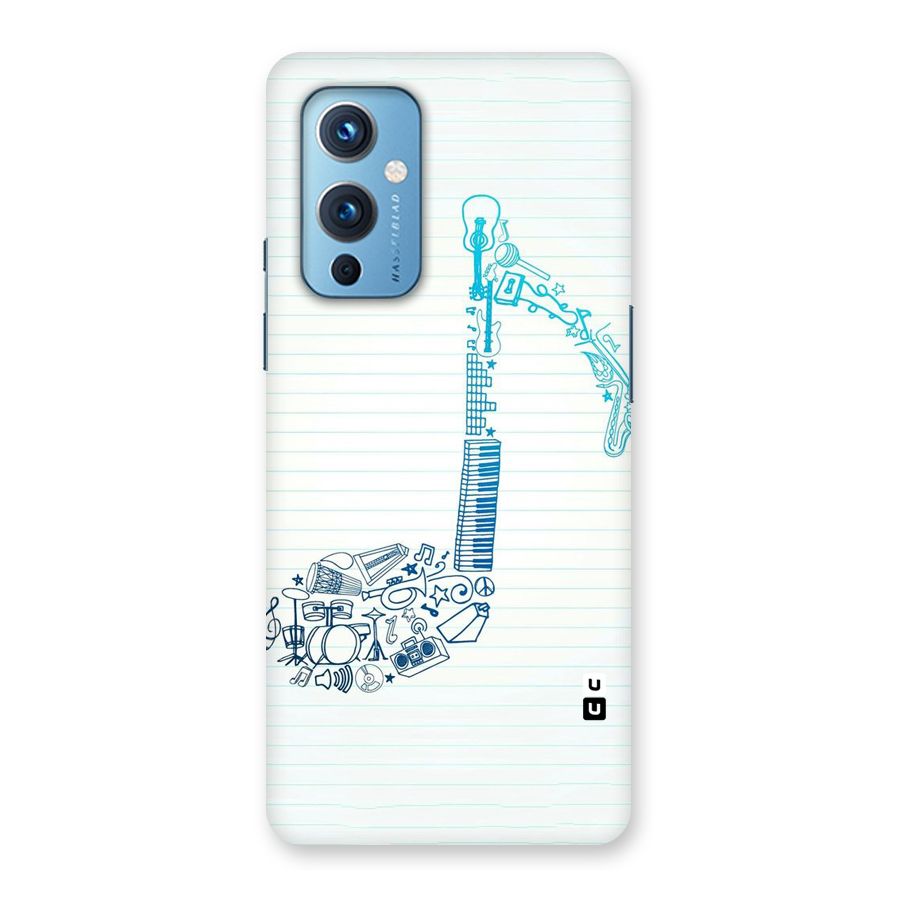 Music Note Design Back Case for OnePlus 9