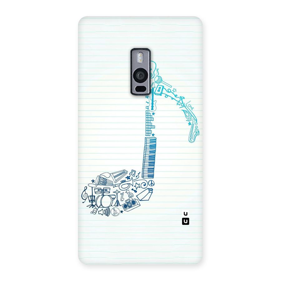Music Note Design Back Case for OnePlus Two
