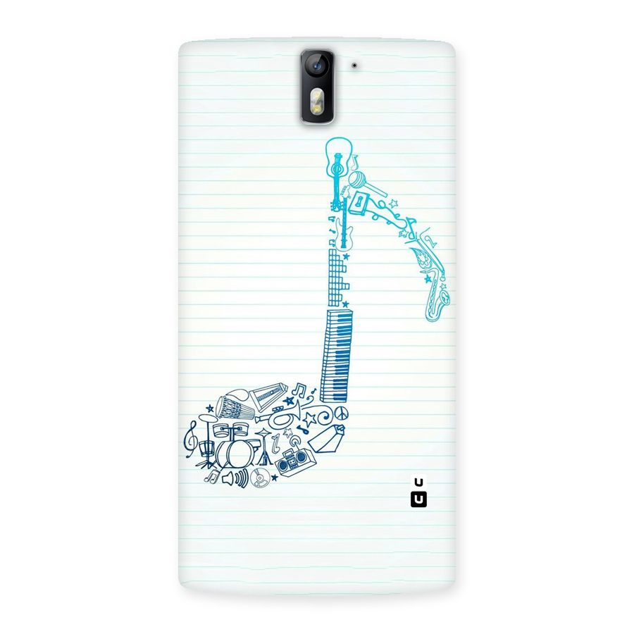 Music Note Design Back Case for One Plus One
