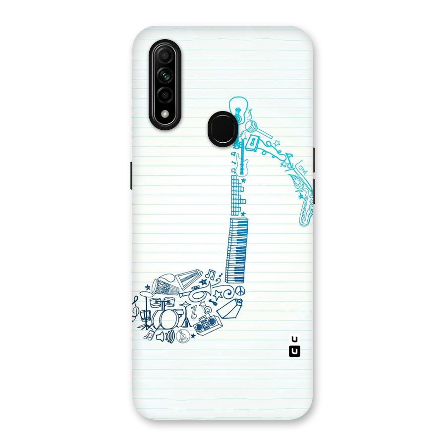 Music Note Design Back Case for Oppo A31