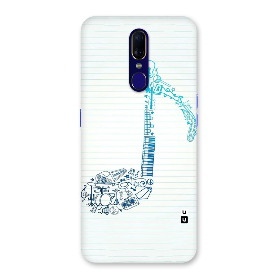 Music Note Design Back Case for Oppo F11