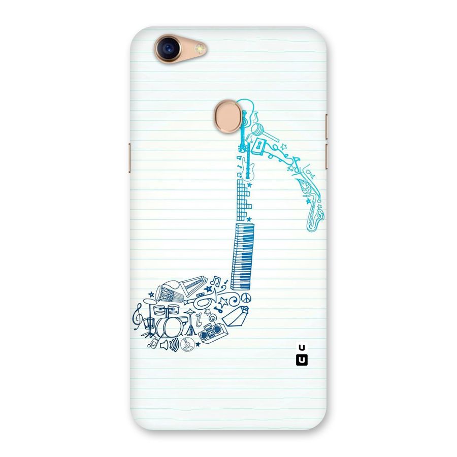 Music Note Design Back Case for Oppo F5