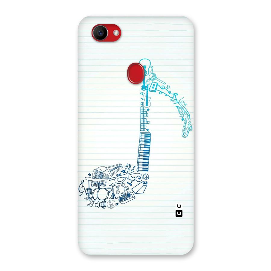 Music Note Design Back Case for Oppo F7