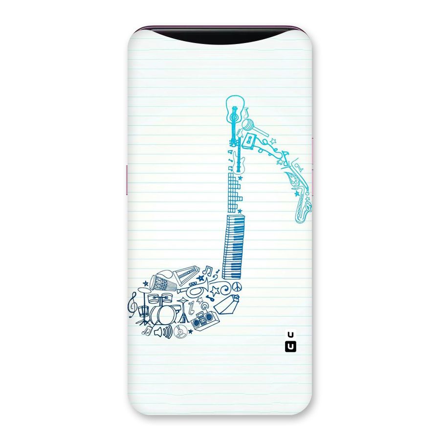 Music Note Design Back Case for Oppo Find X