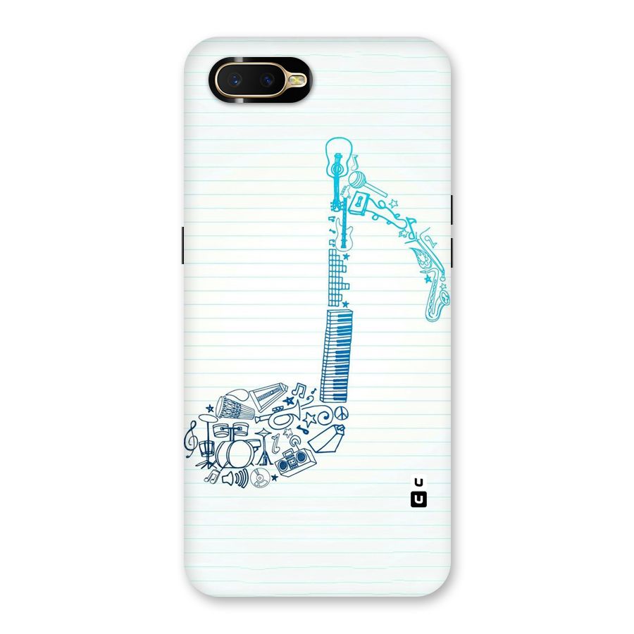 Music Note Design Back Case for Oppo K1