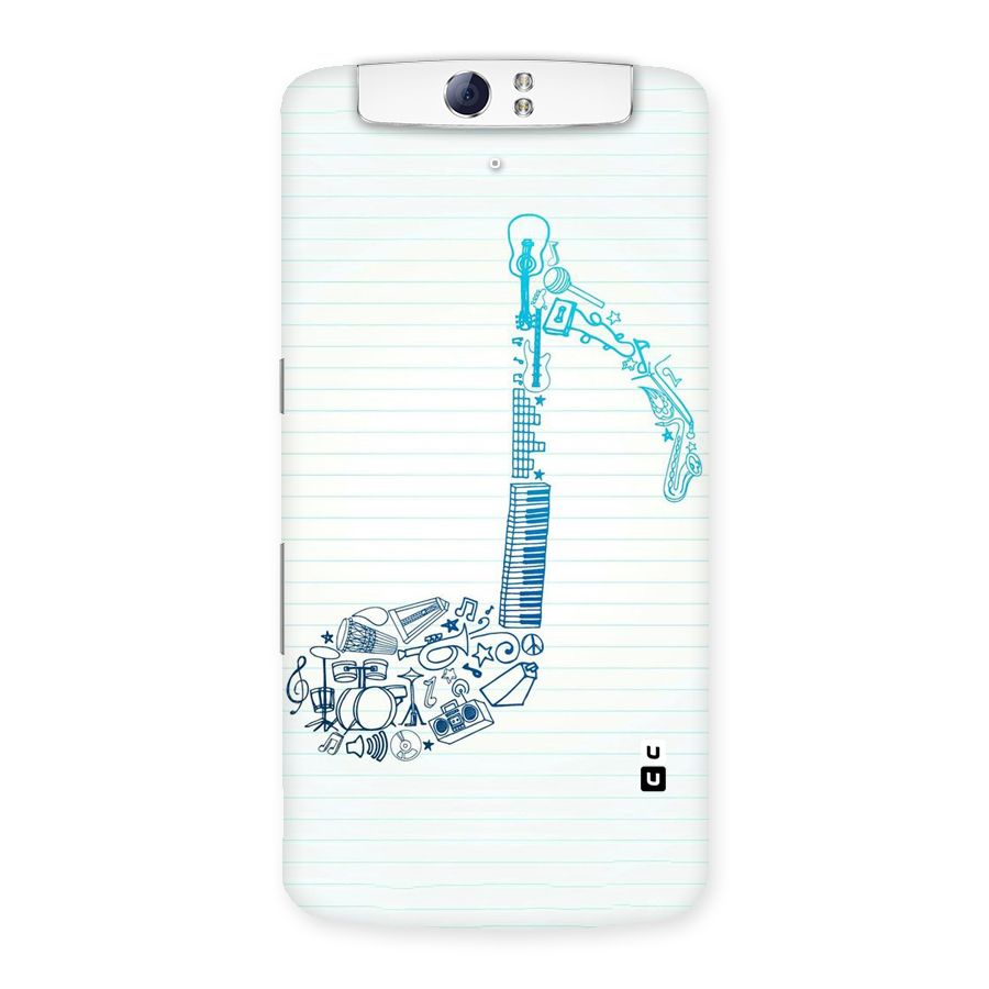Music Note Design Back Case for Oppo N1