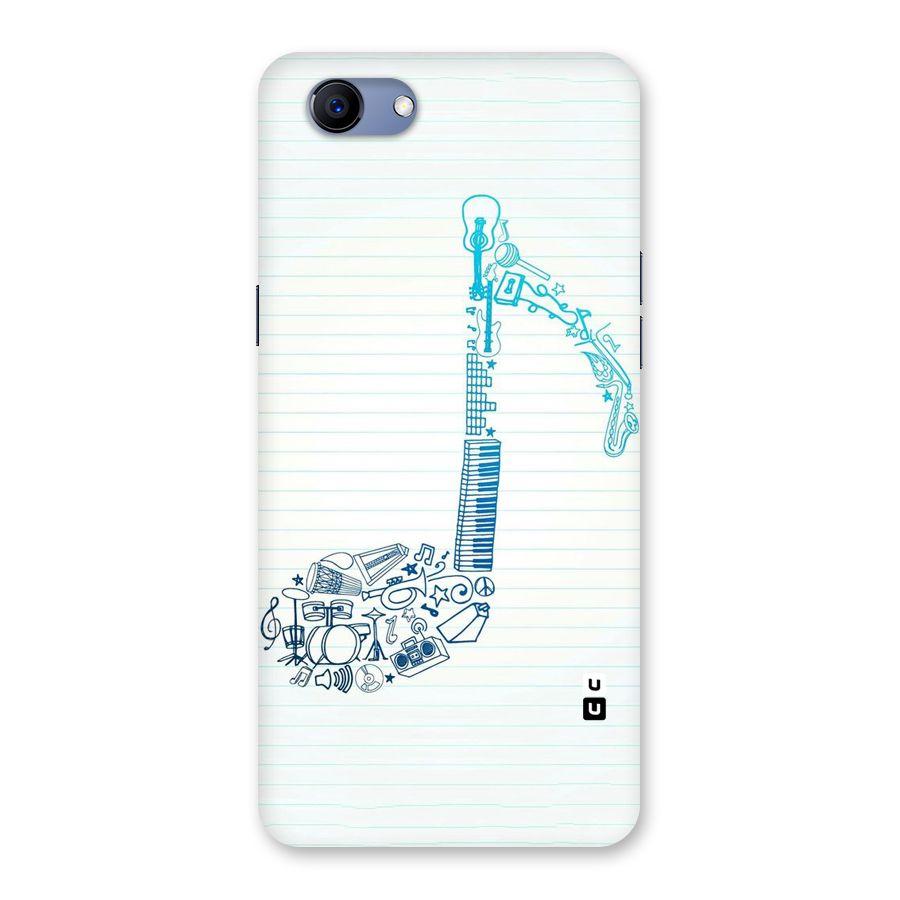 Music Note Design Back Case for Oppo Realme 1