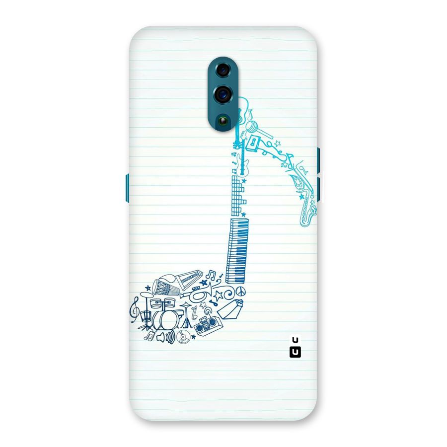 Music Note Design Back Case for Oppo Reno
