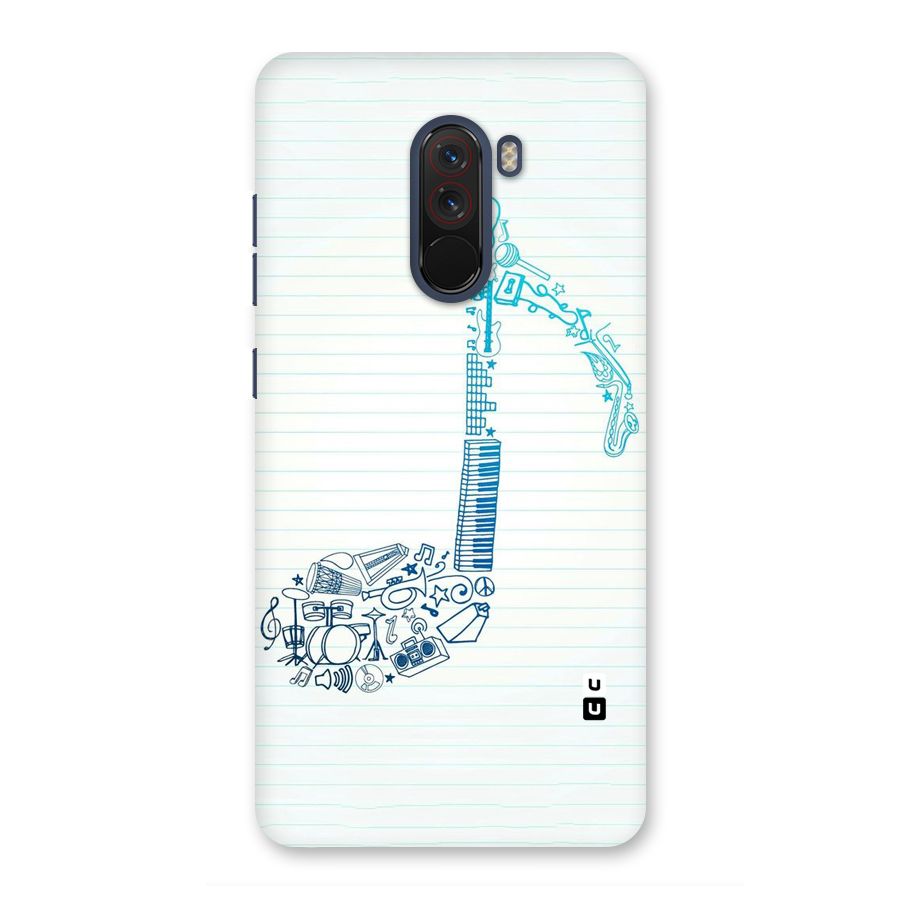 Music Note Design Back Case for Poco F1