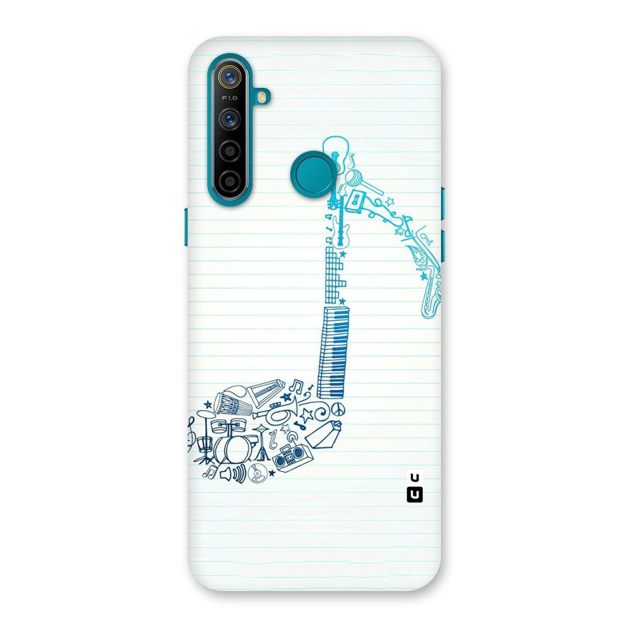 Music Note Design Back Case for Realme 5i
