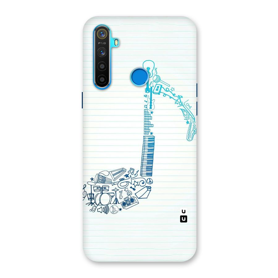 Music Note Design Back Case for Realme 5s