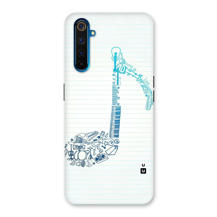 Music Note Design Back Case for Realme 6 Pro