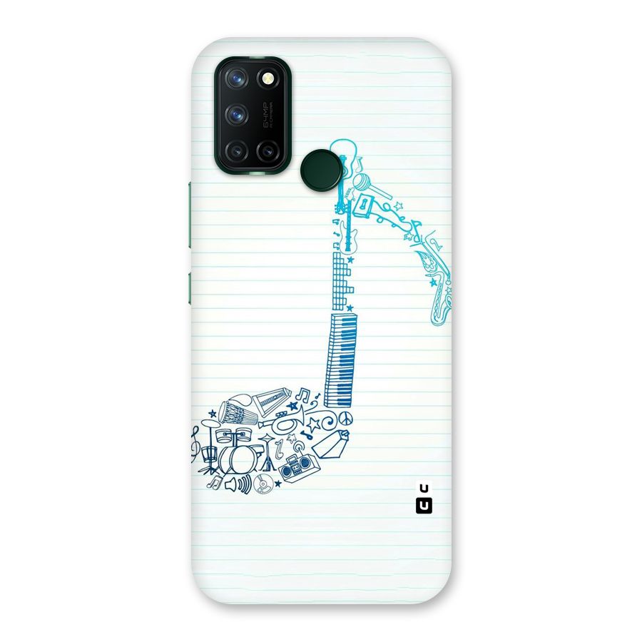 Music Note Design Back Case for Realme 7i