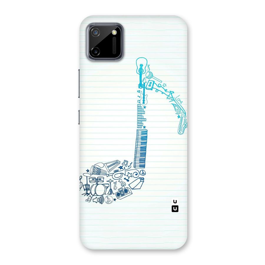 Music Note Design Back Case for Realme C11