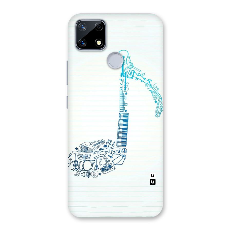Music Note Design Back Case for Realme Narzo 20