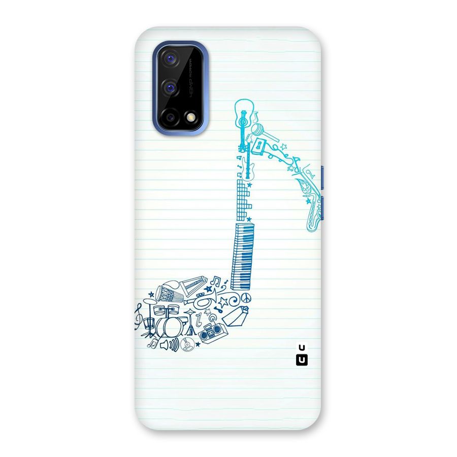 Music Note Design Back Case for Realme Narzo 30 Pro