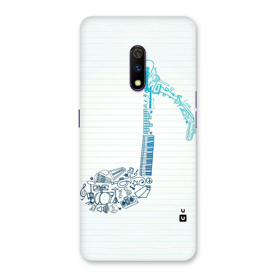 Music Note Design Back Case for Realme X