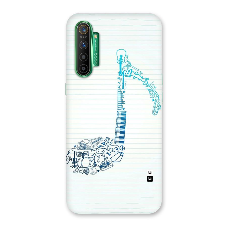 Music Note Design Back Case for Realme X2