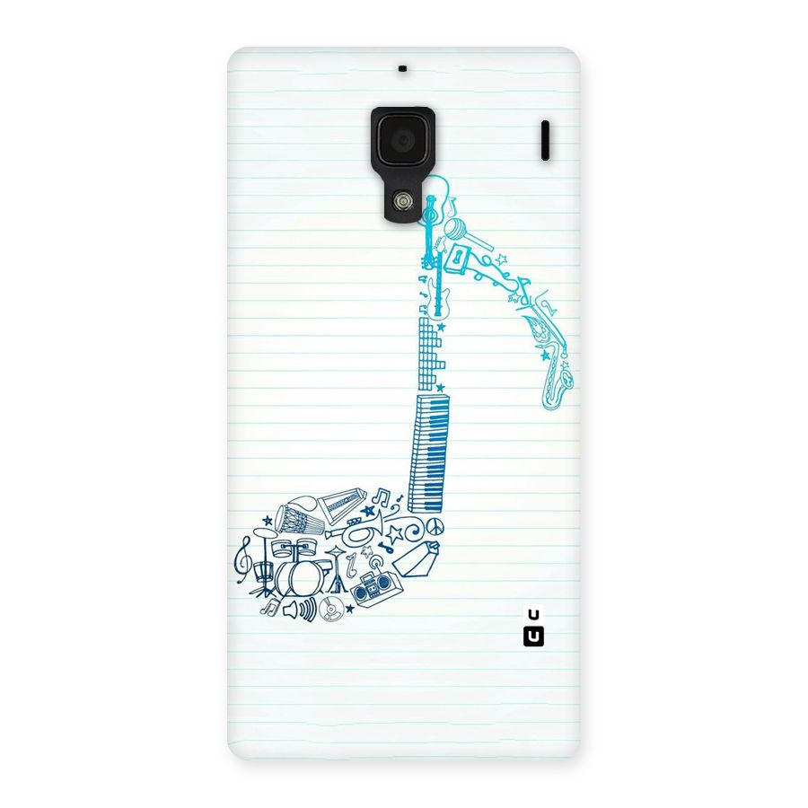 Music Note Design Back Case for Redmi 1S