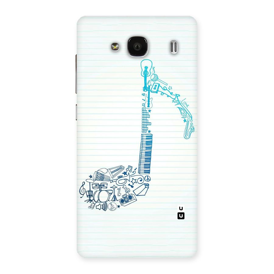 Music Note Design Back Case for Redmi 2 Prime