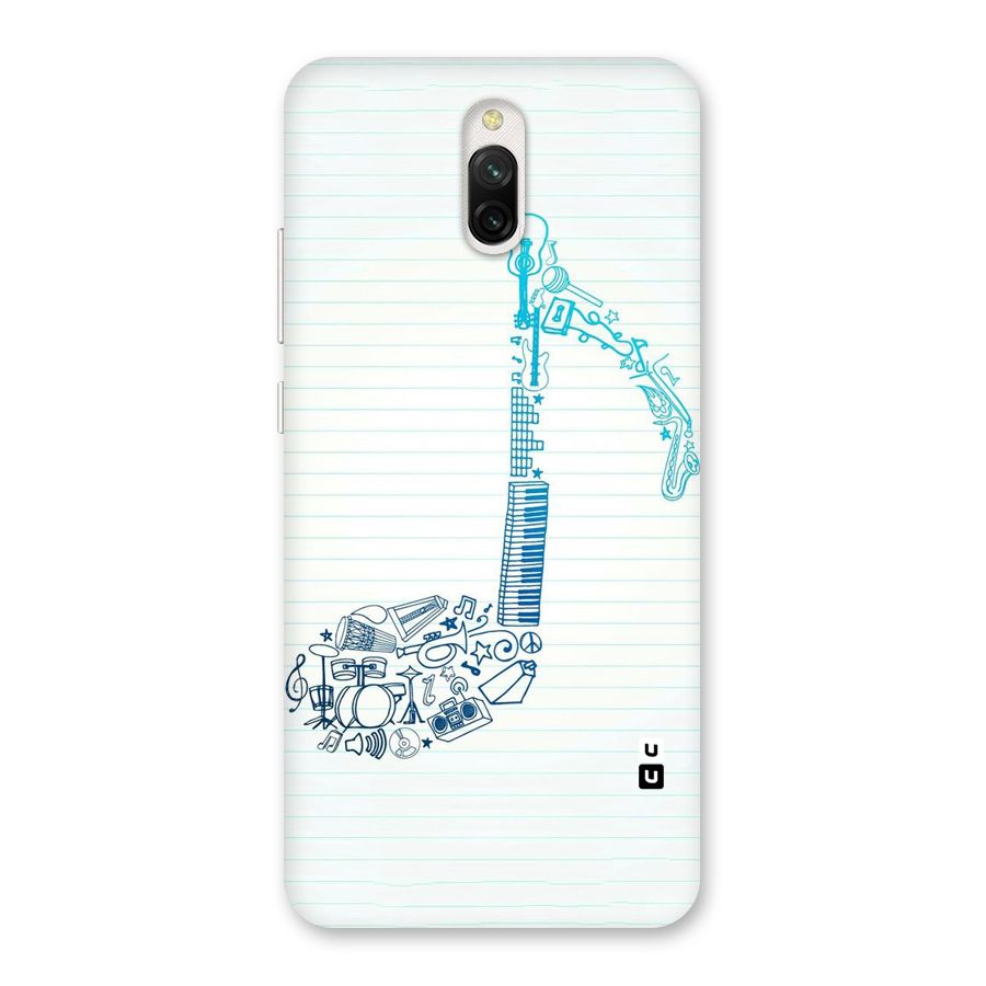 Music Note Design Back Case for Redmi 8A Dual
