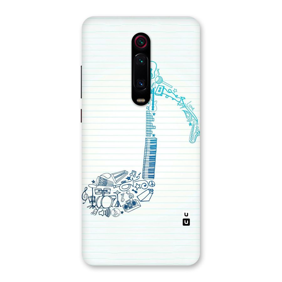 Music Note Design Back Case for Redmi K20