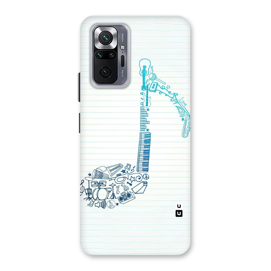 Music Note Design Back Case for Redmi Note 10 Pro Max