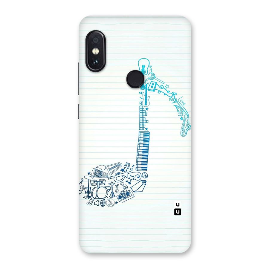 Music Note Design Back Case for Redmi Note 5 Pro
