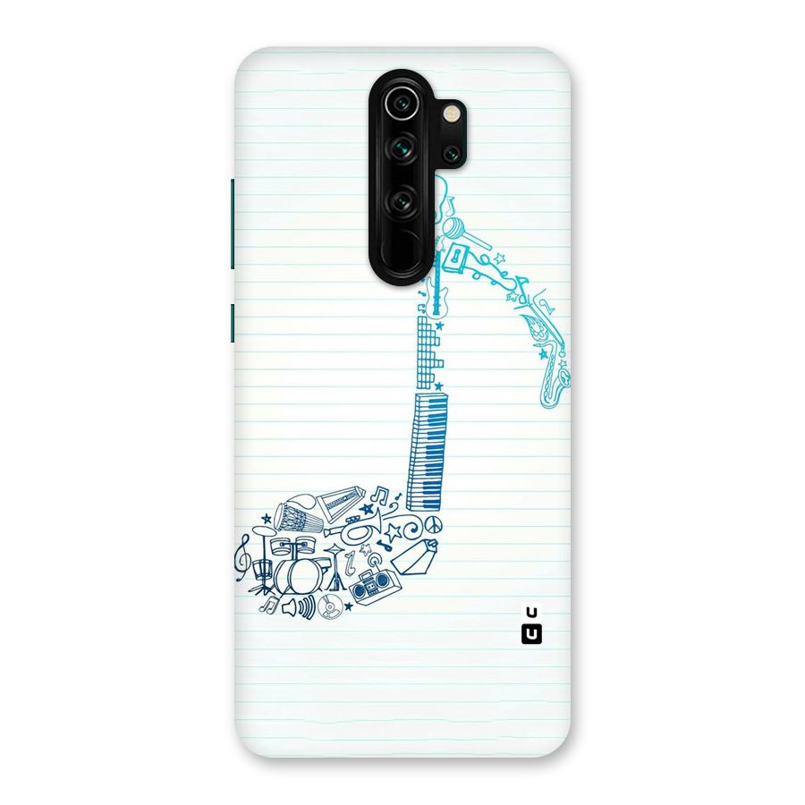 Music Note Design Back Case for Redmi Note 8 Pro