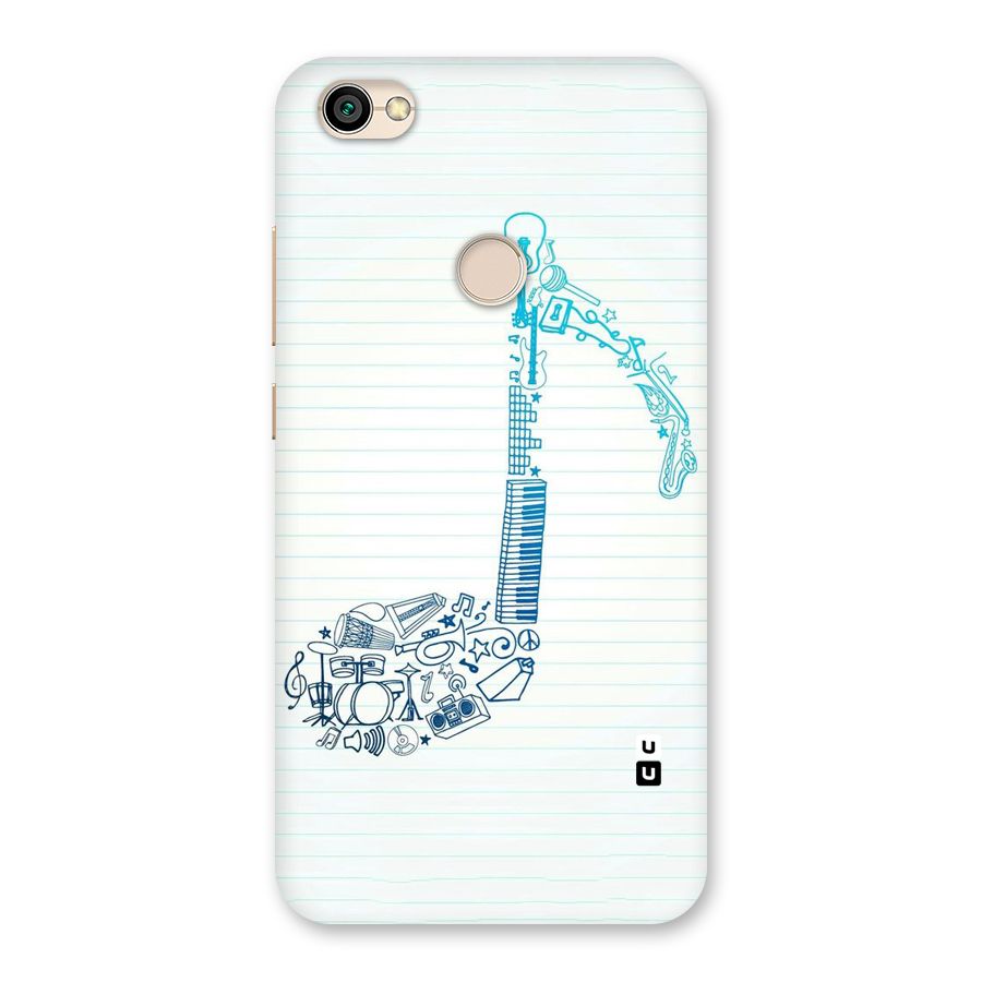 Music Note Design Back Case for Redmi Y1 2017