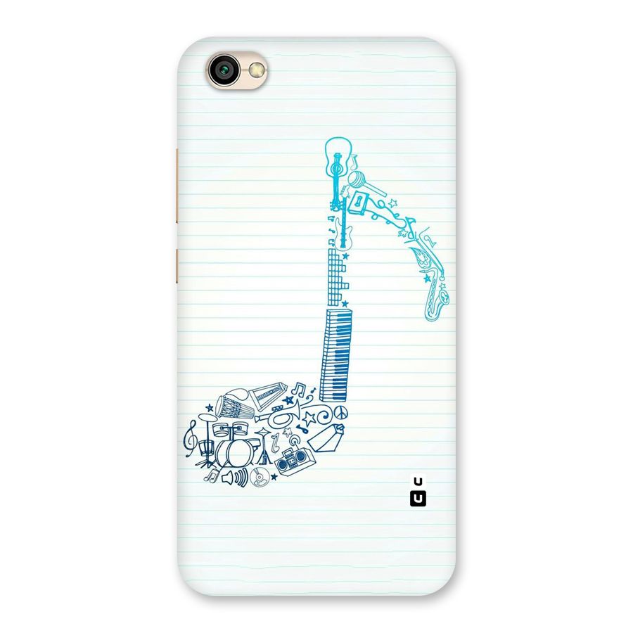 Music Note Design Back Case for Redmi Y1 Lite