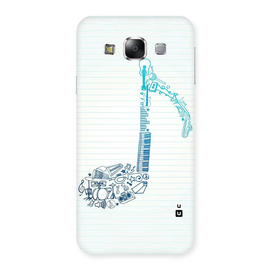 Music Note Design Back Case for Samsung Galaxy E5