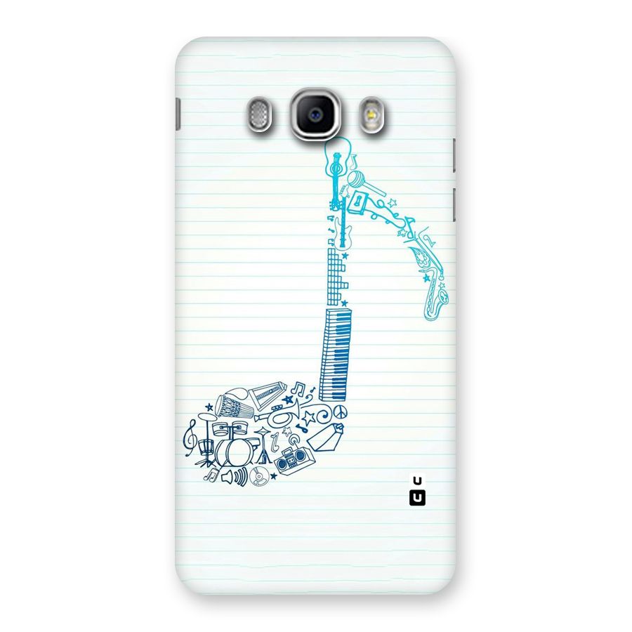 Music Note Design Back Case for Samsung Galaxy J5 2016