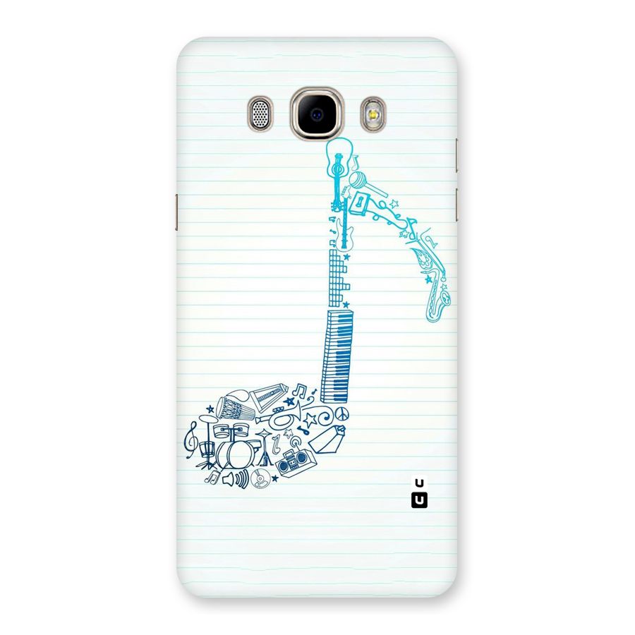 Music Note Design Back Case for Samsung Galaxy J7 2016
