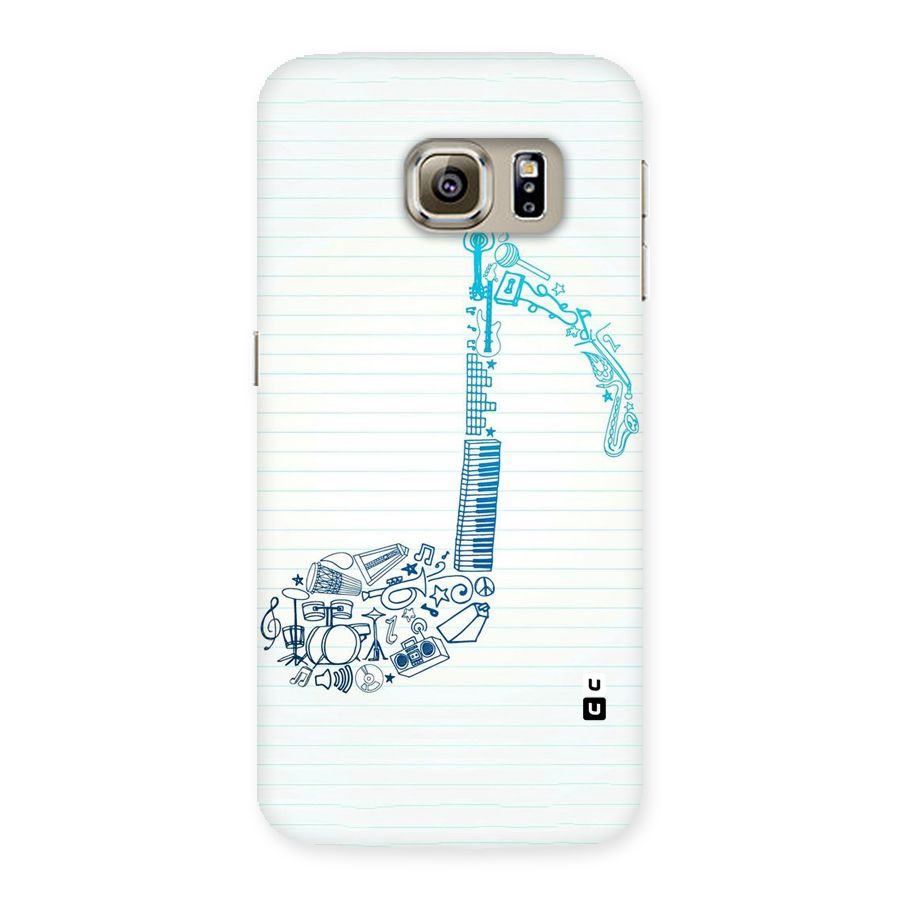 Music Note Design Back Case for Samsung Galaxy S6 Edge