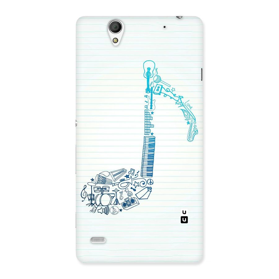 Music Note Design Back Case for Sony Xperia C4