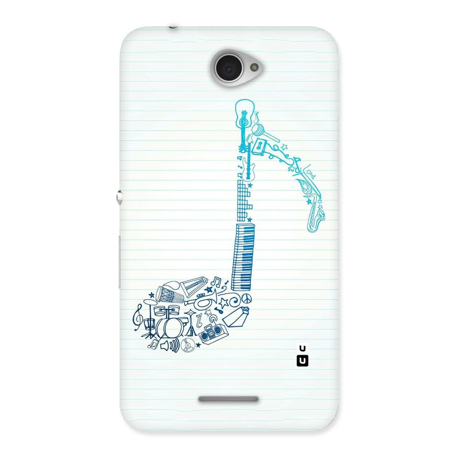 Music Note Design Back Case for Sony Xperia E4