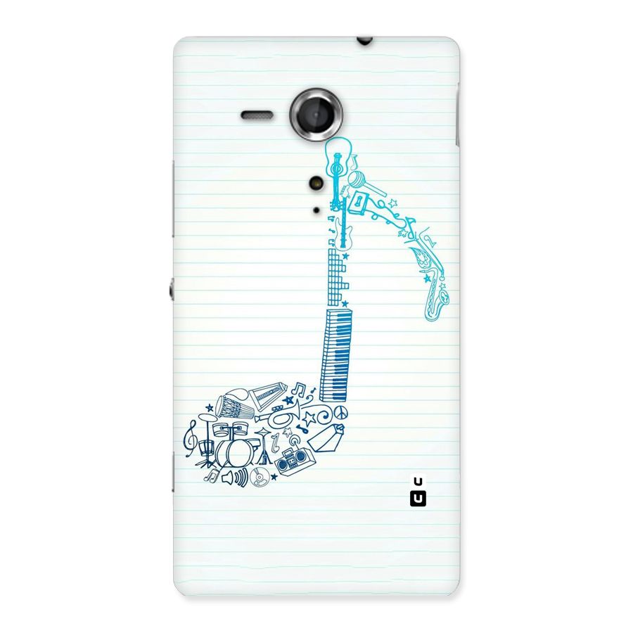 Music Note Design Back Case for Sony Xperia SP