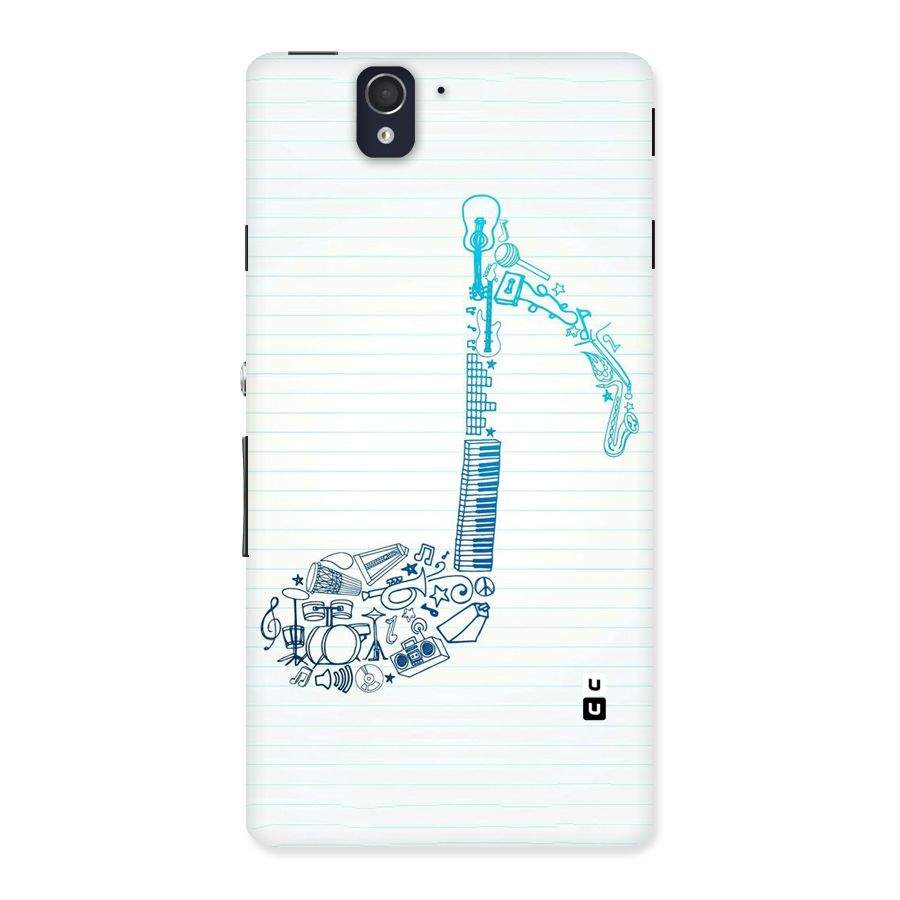 Music Note Design Back Case for Sony Xperia Z