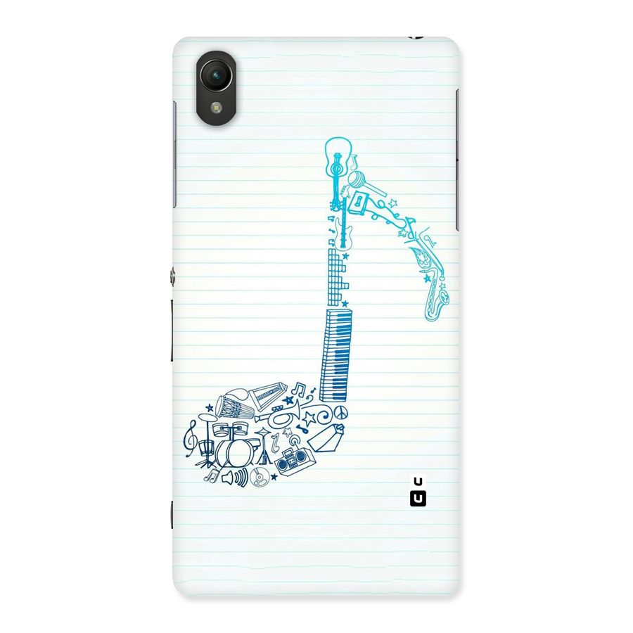 Music Note Design Back Case for Sony Xperia Z2