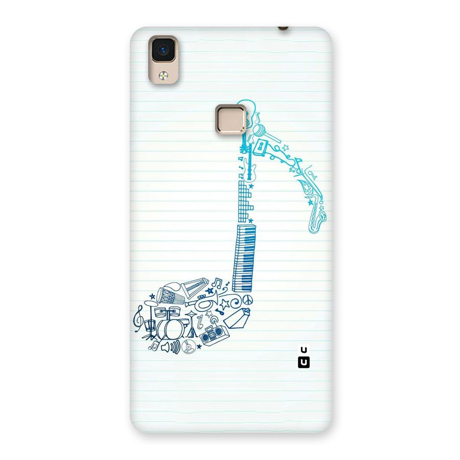 Music Note Design Back Case for V3 Max