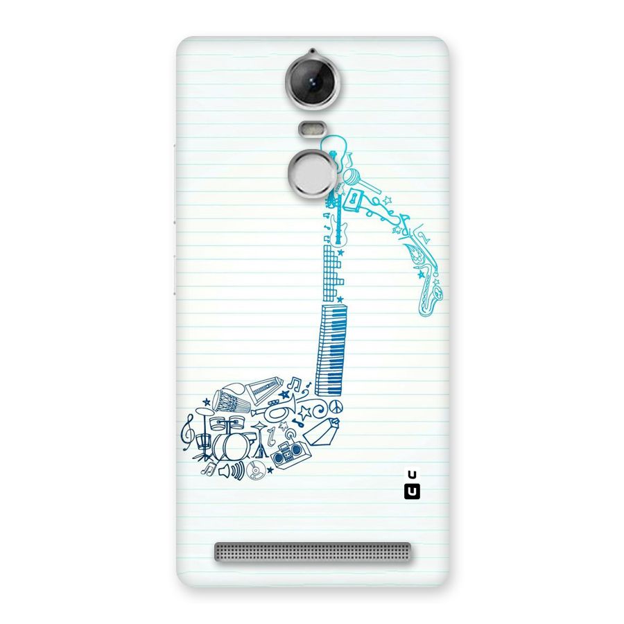 Music Note Design Back Case for Vibe K5 Note