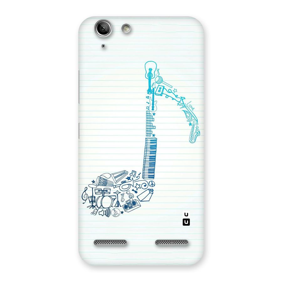 Music Note Design Back Case for Vibe K5 Plus
