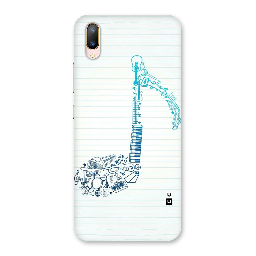 Music Note Design Back Case for Vivo V11 Pro