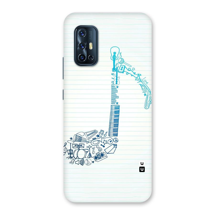 Music Note Design Back Case for Vivo V17