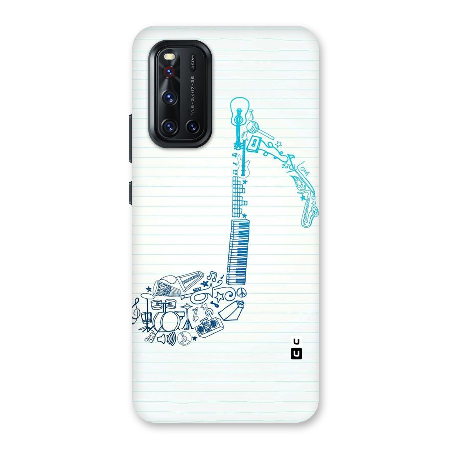 Music Note Design Back Case for Vivo V19
