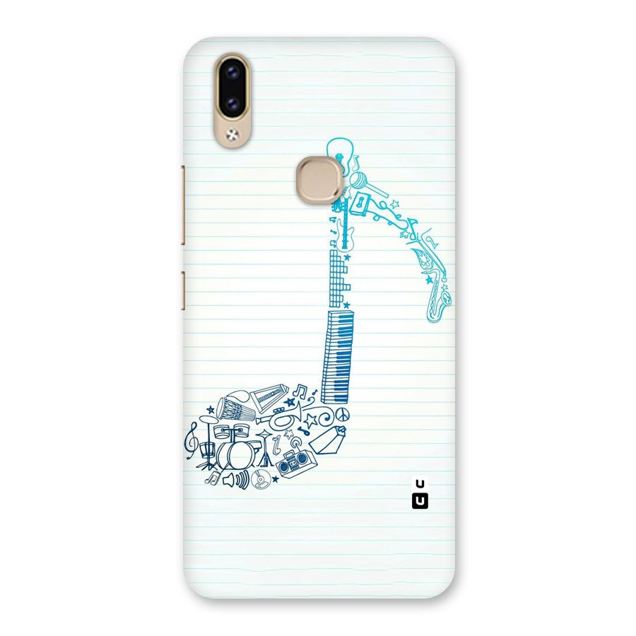 Music Note Design Back Case for Vivo V9 Youth